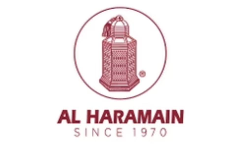 Logo of Al Haramain with a lantern illustration and text 'Al Haramain Since 1970'.